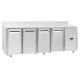 Masa rece cu rebord Cool Head QR 4200SG, cu 4 usi, capacitate 410 l, lungime 225.5 cm, temperatura -2°/ +8°C, inox