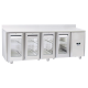 Masa rece cu rebord Cool Head QRG 4100SG, cu 4 usi din sticla, capacitate 410 l, lungime 225.5 cm, temperatura +3°/ +10°C, inox Masa rece cu rebord Cool Head QRG 4100SG, cu 4 usi din sticla, capacitate 410 l, lungime 225.5 cm, temperatura +3°/ +10°C, inox