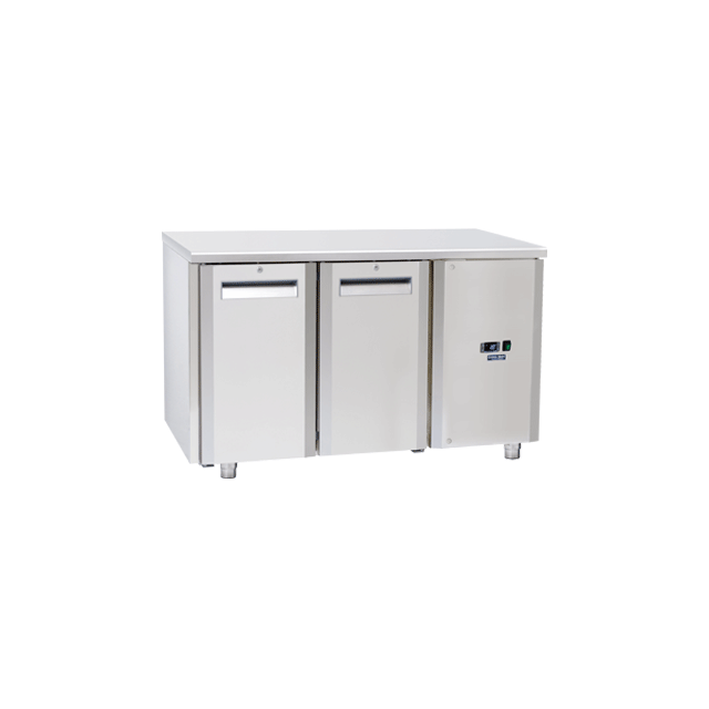 Masa rece cu rebord Cool Head QN 2100SG cu 2 usi, capacitate 210 l lungime 138 cm temperatura -22°/ -18°C inox