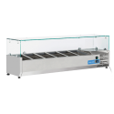 Vitrina frigorifica expunere ingrediente Cool Head VRX 14/33, capacitate 42 l, lungime 140 cm, temperatura +2°/ +8°C, inox