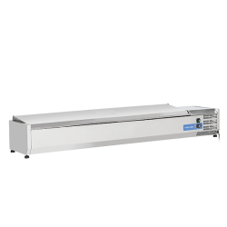 Vitrina frigorifica expunere ingrediente Cool Head VRX 18/33S/S, capacitate 58 l, lungime 180 cm, temperatura +2°/ +8°C, inox