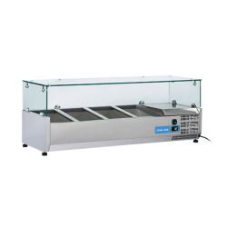 Vitrina frigorifica Cool Wise DC 368, capacitate 300 L, 1 zona de temperatura +1° ~ +10°C, negru