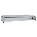 Vitrina frigorifica expunere ingrediente Cool Head VRX 18/38S/S, capacitate 73 l, lungime 180 cm, temperatura +2°/ +8°C, inox