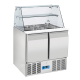 Masa rece saladeta cu vitrina Cool Head CRQ 90A, capacitate 232 l, lungime 90 cm, temperatura 0°/ +8°C, inox
