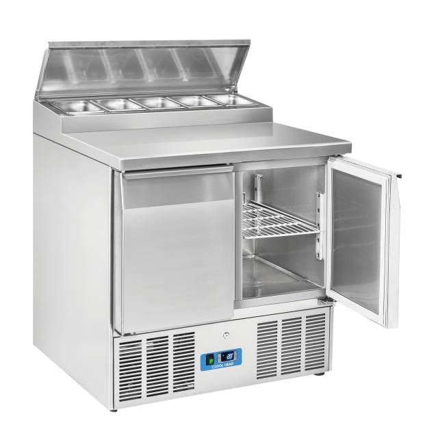 Vitrina frigorifica Cool Wise DC 368, capacitate 300 L, 1 zona de temperatura +1° ~ +10°C, negru