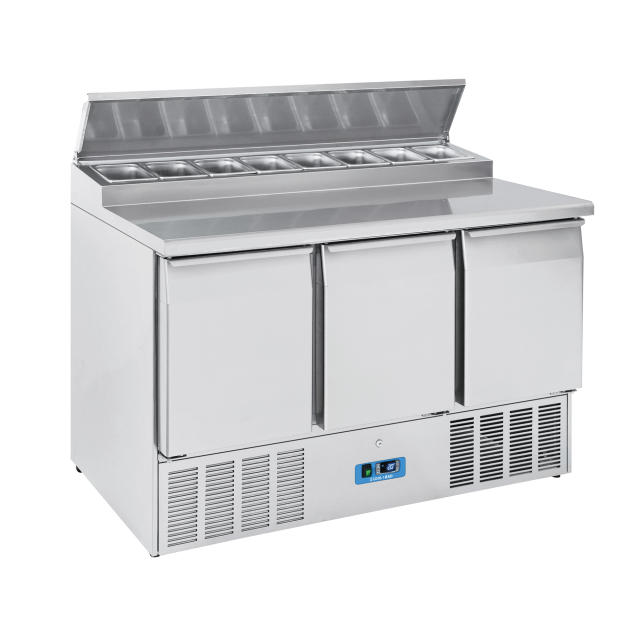 Masa rece pentru ingrediente Cool Head CRS 93A, capacitate 389 l, lungime 136.5 cm, temperatura 0°/ +8°C, inox