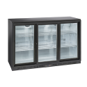 Vitrina frigorifica bauturi Cool Wise BBC 330S cu 3 usi, capacitate 320 L, temperatura +1°/ +10°C, negru