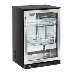 Vitrina frigorifica bauturi Cool Wise BBA 148, capacitate 138 L, temperatura +1°/ +10°C, negru/argintiu