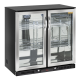 Vitrina frigorifica bauturi Cool Wise BBA 218 cu 2 usi, capacitate 228 L, temperatura +1°/ +10°C, negru/argintiu
