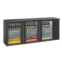Vitrina frigorifica bauturi Cool Wise QBG 300 cu 3 usi, capacitate 500 L, temperatura +2°/ +8°C, negru