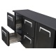 Vitrina frigorifica bauturi Cool Wise QBG 300 cu 3 usi, capacitate 500 L, temperatura +2°/ +8°C, negru
