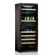 Vitrina frigorifica vinuri Ipindustrie CK402CF capacitate sticle 104, 2 zone temperatura +4/+18°C, negru