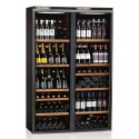 Vitrina frigorifica vinuri Ipindustrie CK2501SDCF, pentru 276 sticle, cu usi glisante, zone multiple temperatura +6/+18°C, negru
