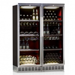 Vitrina frigorifica vinuri Ipindustrie Wood CEXK 4511, temperatura +4/+18°C, lemn