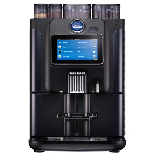 Automat de cafea Carimali BlueDot Plus display 7K ecran tactil 1 rasnita rezervor si racord apa direct la retea negru