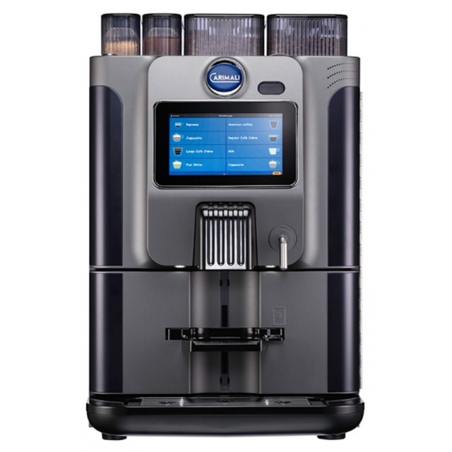 Automat de cafea Carimali BlueDot Plus display 7K ecran tactil 1 rasnita rezervor si racord apa direct la retea negru