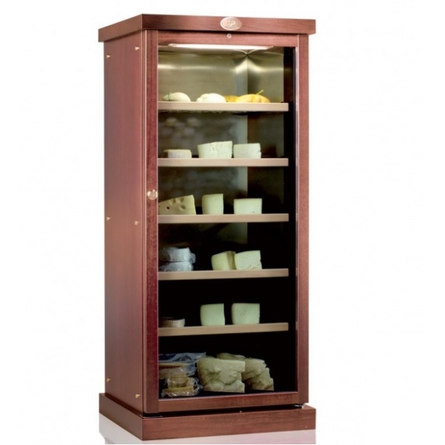 Vitrina frigorifica branzeturi Ip Industrie Delicatessen SALEXPK301, capacitate 80 kg, temperatura +4 /+18°C, lemn