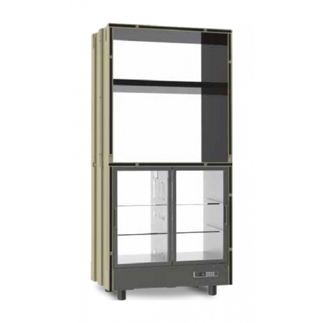 Vitrina frigorifica vinuri Ipindustrie Wood CEXK 4511, temperatura +4/+18°C, lemn