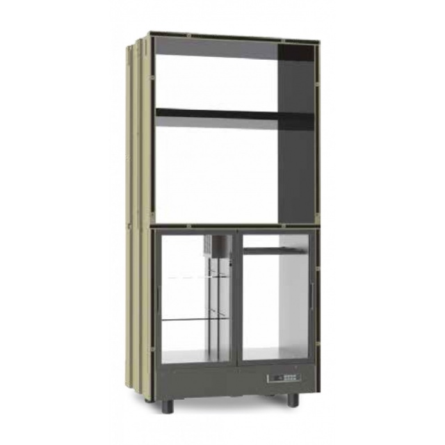 Vitrina frigorifica vinuri Ipindustrie Wood CEXK 4511, temperatura +4/+18°C, lemn