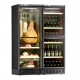 Vitrina frigorifica multifunctionala Ipindustrie Frigo Cantina DEK2403CF, 3 zone temperatura +4°C° / +18°C, negru