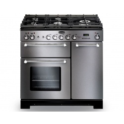 Aragaz pe gaz Rangemaster Kitchener 90 cu 5 arzatoare si arzator wok