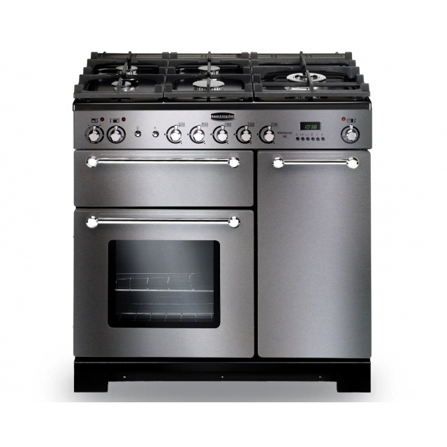 Aragaz pe gaz Rangemaster Kitchener 90 cu 5 arzatoare si arzator wok