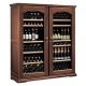 Vitrina frigorifica vinuri Ipindustrie Wood CEXK 4511, temperatura +4/+18°C, lemn