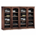 Vitrina frigorifica vinuri Ipindustrie CEXK4501, capacitate sticle 552, cu 4 usi, temperatura +4°C° / +18°C, lemn masiv