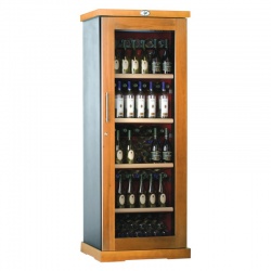 Vitrina frigorifica vinuri Ipindustrie CEXK801, capacitate sticle 138, temperatura +4°C° / +18°C, lemn masiv