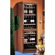 Vitrina frigorifica vinuri Ipindustrie CEXPK601 capacitate sticle 127, 2 zone temperatura +4°C° / +18°C, lemn masiv