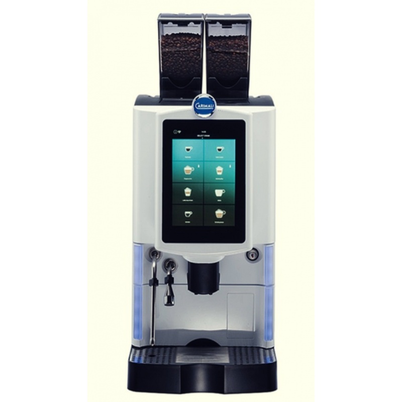 Automat de cafea Carimali Optima Ultra LM.2 display 10K ecran tactil 2 rasnite racord apa direct la retea gri mat