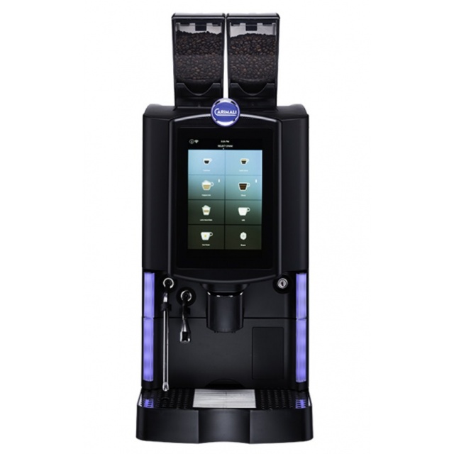 Automat de cafea Carimali Optima Ultra LM.3 display 10K ecran tactil 1 rasnita racord apa direct la retea negru mat