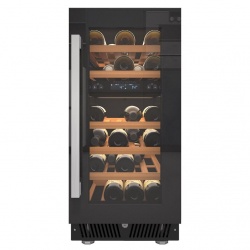Vitrina vinuri incorporabila Nevada NW30D-BFG, capacitate 78 litri, 2 zone temperatura +2-20 °C, negru