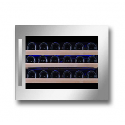 Vitrina vinuri incorporabila NevadaNW24S-SS, capacitate 54 litri, temperatura +5/+20 °C, argintiu
