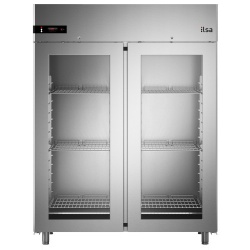 Vitrina frigorifica ILsa Neos AN14V2500 capacitate 1400 l cu 2 usi, temperatura 0° +10°C, inox