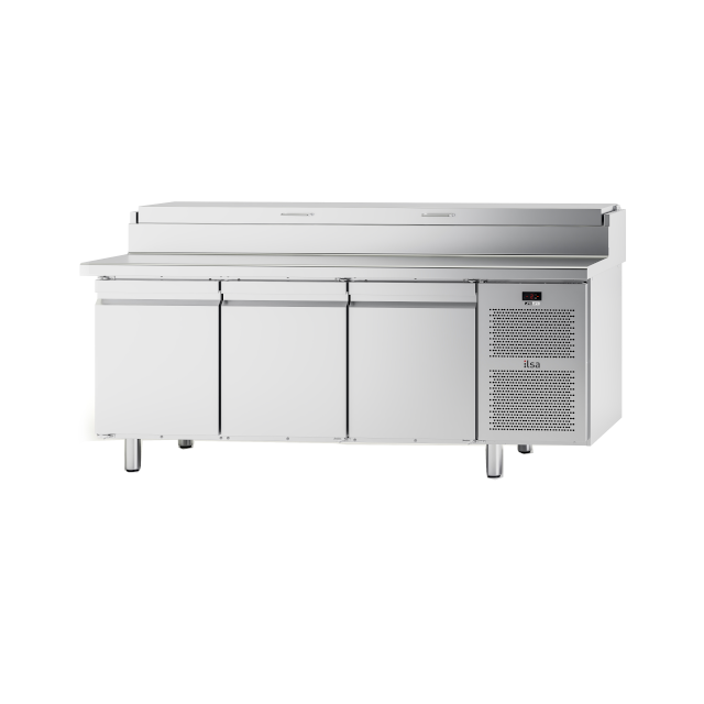 Masa rece pentru brutarie si patiserie, ILsa Neos PA TNPP2V1520, cu rebord, capacitate 293 l, temperatura -2° +8° C, inox