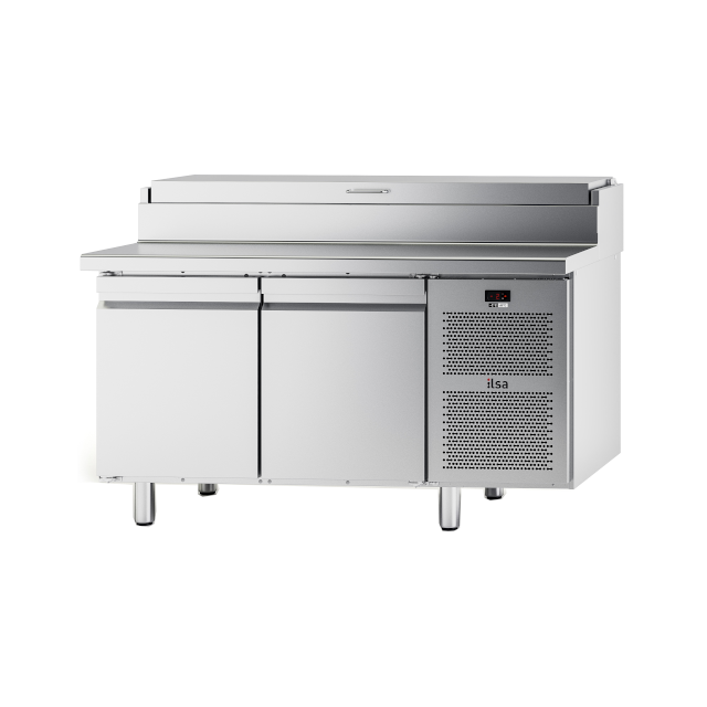Masa rece pentru brutarie si patiserie, ILsa Neos PA TNPP2V1520, cu rebord, capacitate 293 l, temperatura -2° +8° C, inox