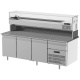Masa rece pentru brutarie si patiserie, ILsa Neos PA TNPP2V1520, cu rebord, capacitate 293 l, temperatura -2° +8° C, inox