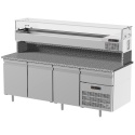 Masa rece pentru brutarie si patiserie, ILsa Neos PA TNPP2V1520, cu rebord, capacitate 293 l, temperatura -2° +8° C, inox