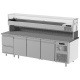 Masa rece pizza cu expunere ingrendiente, ILsa Neos BNPZ0140, 2 usi, cu rebord, -2/+8°C, inox