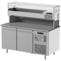 Masa rece pizza cu expunere ingrendiente, ILsa Neos BNPZ0070, 2 usi, cu rebord, -2/+8°C, inox