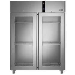 Vitrina frigorifica profesionala ILsa Evolve AE14V2510, cu 2 usi, capacitate 1400 L, temperatura -20/-10°C, inox