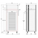 Frigider profesional ILsa Evolve AEF7X2500, capacitate 700 L, temperatura -2+8°C, inox