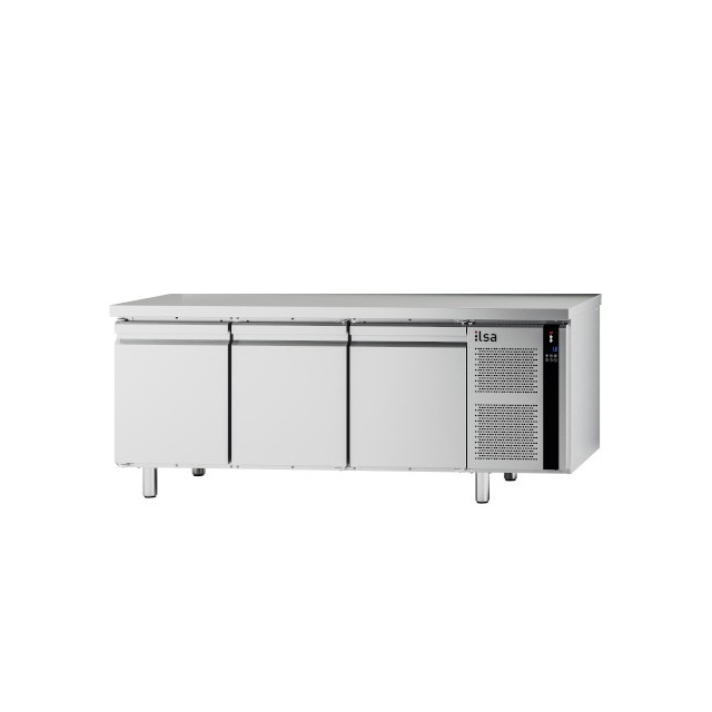 Masa rece pentru brutarie si patiserie, ILsa Neos PA TNPP2V1520, cu rebord, capacitate 293 l, temperatura -2° +8° C, inox