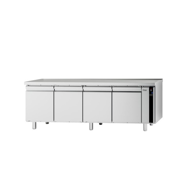 Masa rece pentru brutarie si patiserie, ILsa Neos PA TNPP2V1520, cu rebord, capacitate 293 l, temperatura -2° +8° C, inox