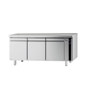 MASA RECE REFRIGERATA ILSA EVOLVE H.670 TEPP3V4540, PENTRU PATISERIE, CU 3 USI, BLAT FARA REBORD, TEMPERATURA -10°/-20°C, INOX