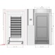 Camera Frigorifica Abatitor ILsa Tunnel AB40E4020/ACAB0028, pentru trolley, condensare cu aer, temperatura +90°/-18°C, inox