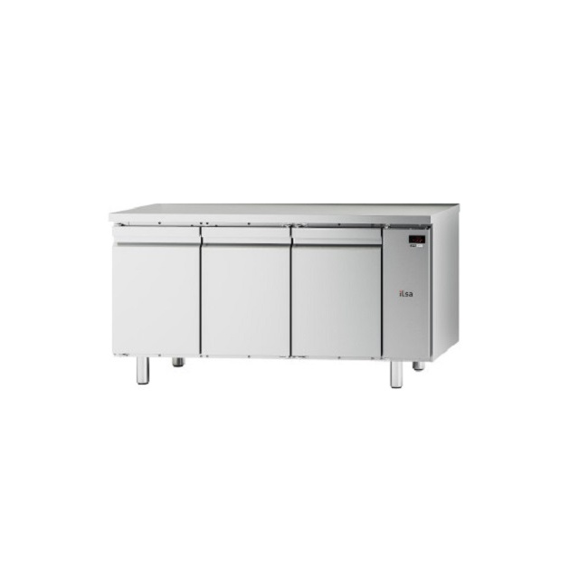 Masa rece pentru brutarie si patiserie, ILsa Neos PA TNPP2V1520, cu rebord, capacitate 293 l, temperatura -2° +8° C, inox
