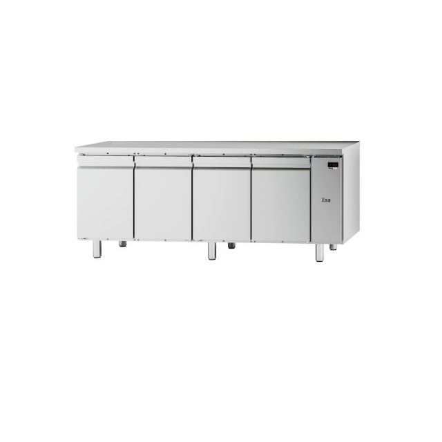 Masa rece pentru brutarie si patiserie, ILsa Neos PA TNPP2V1520, cu rebord, capacitate 293 l, temperatura -2° +8° C, inox