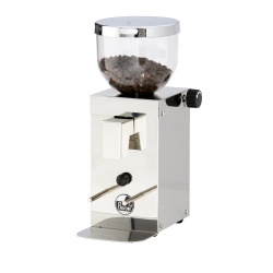 Rasnita de cafea semi-profesionala La Pavoni Kube Mill capacitate recipient cafea boabe 300gr argintiu